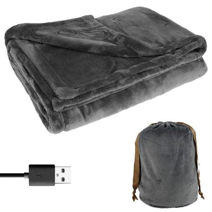 Tepiro | Couverture chauffante USB en polaire douce, 160 × 85 cm avec poche