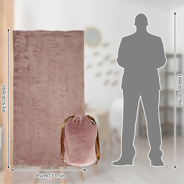 Tepiro | Couverture chauffante USB en polaire douce, 160 × 85 cm avec poche