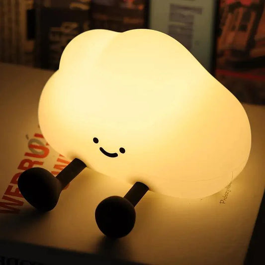 Nuvia Lumo | Lampada da comodino LED ricaricabile USB a forma di nuvola con dimmer touch