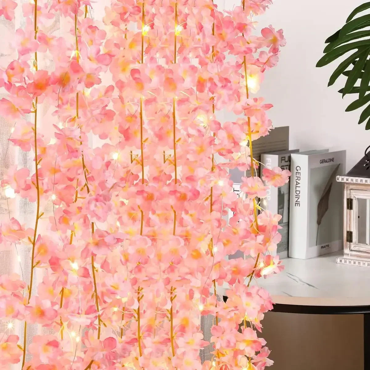 Sakuva | Kirschblüten Lichterkette 2 m mit 20 LEDs, batteriebetrieben