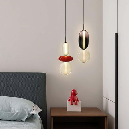 Lampada a sospensione elegante da designer – Vetro colorato moderno
