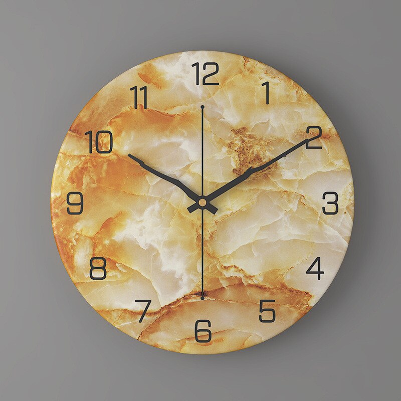 Marbelle | Horloge murale moderne effet marbre | Design créatif & élégance intemporelle pour des espaces de vie stylés