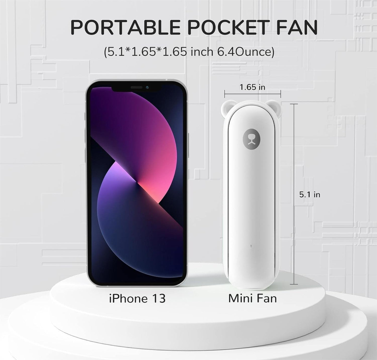 Hand fan with USB-C & power bank | Foldable mini fan with 4500 mAh battery for on the go | AirBuddy