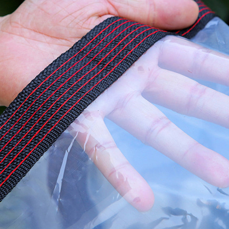 Klarvia | Transparente Schutzplane aus PE, reißfest und wetterfest, 2×2 bis 4×8 m