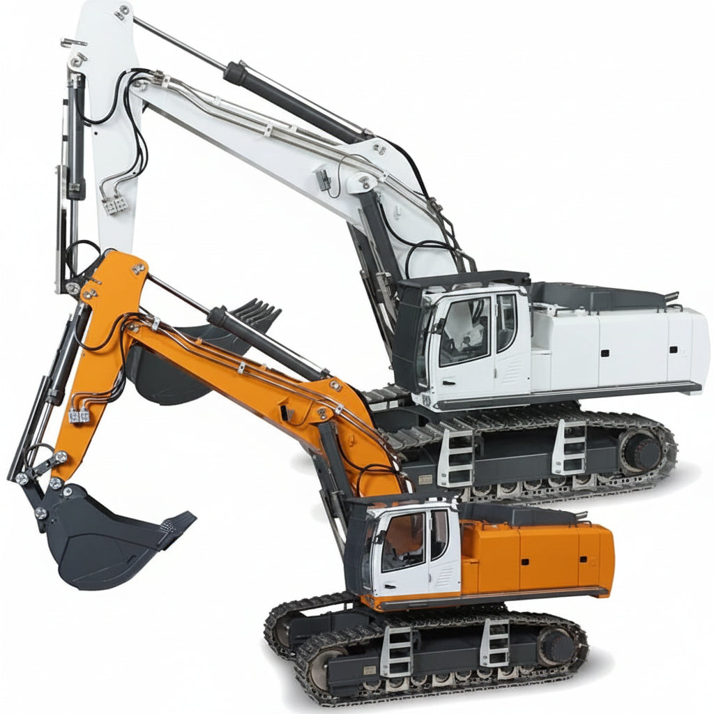 Baggaro | escavatore idraulico radiocomandato 1:20 in alluminio CNC con 18 canali e batteria