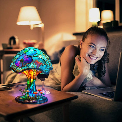 Fungelo | LED Pilzlampe aus Harz als dekorative Tischlampe