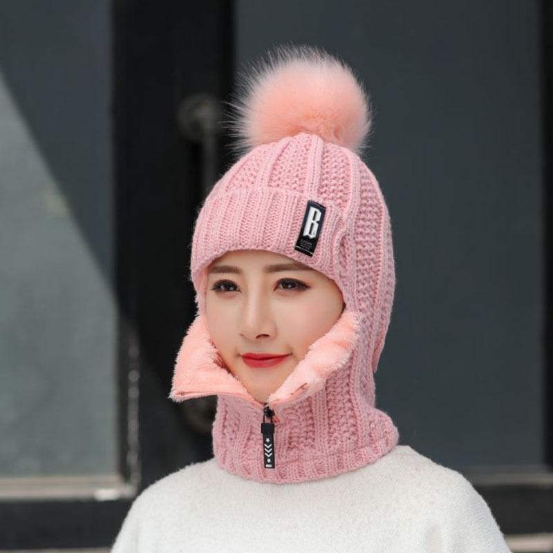 Mutzelo | Gorro de invierno de lana de punto grueso con protección para las orejas, elástico