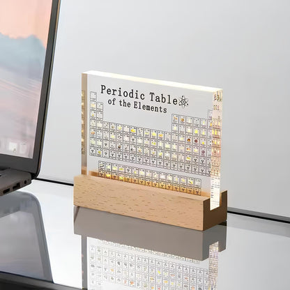 Elementa Lux | illuminated periodic table with real element samples