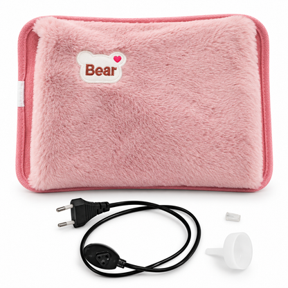 Mollina | Electric hot water bottle with plush cover and automatic shutoff