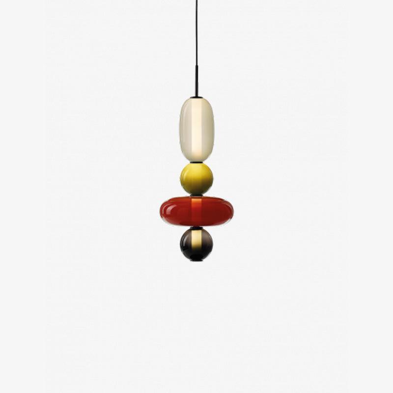Lampada a sospensione elegante da designer – Vetro colorato moderno