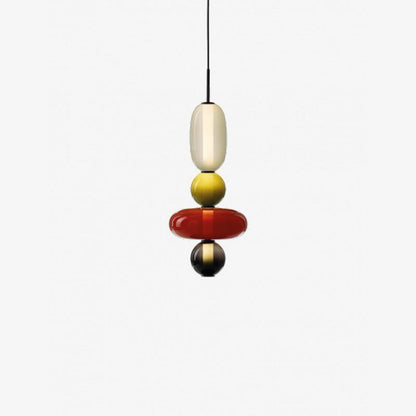Lampada a sospensione elegante da designer – Vetro colorato moderno