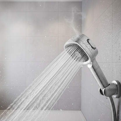 HydraFlow Hochdruck Duschkopf – 3 Strahlarten, wassersparend & robustes ABS-Material