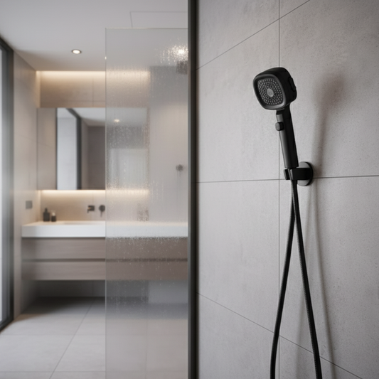 Pommeau de douche haute pression HydraFlow – 3 types de jet, économique en eau et fabriqué en ABS robuste