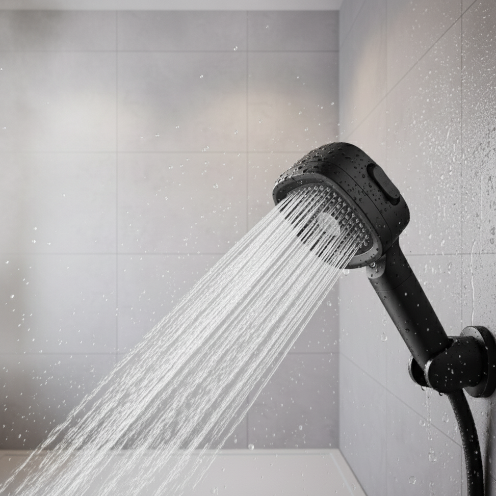 HydraFlow Hochdruck Duschkopf – 3 Strahlarten, wassersparend & robustes ABS-Material