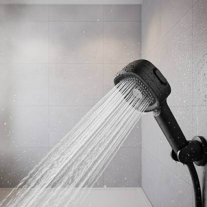 HydraFlow Hochdruck Duschkopf – 3 Strahlarten, wassersparend & robustes ABS-Material
