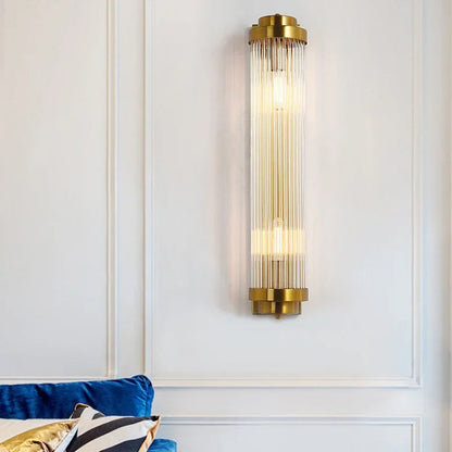 Lampada da parete in cristallo con finitura dorata – Lampada da parete di lusso con cristalli e finitura oro