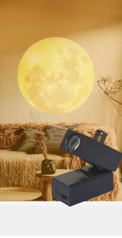 Planexo | Nachtlicht Planeten-Projektor mit Erde und Mond, USB-betrieben