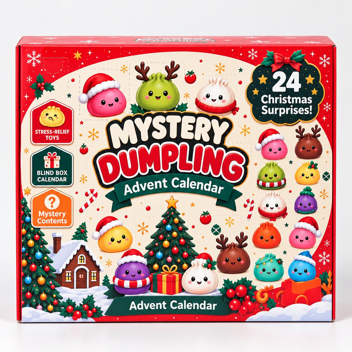 Squishy Dumplings Advent Calendar with 24 Surprises