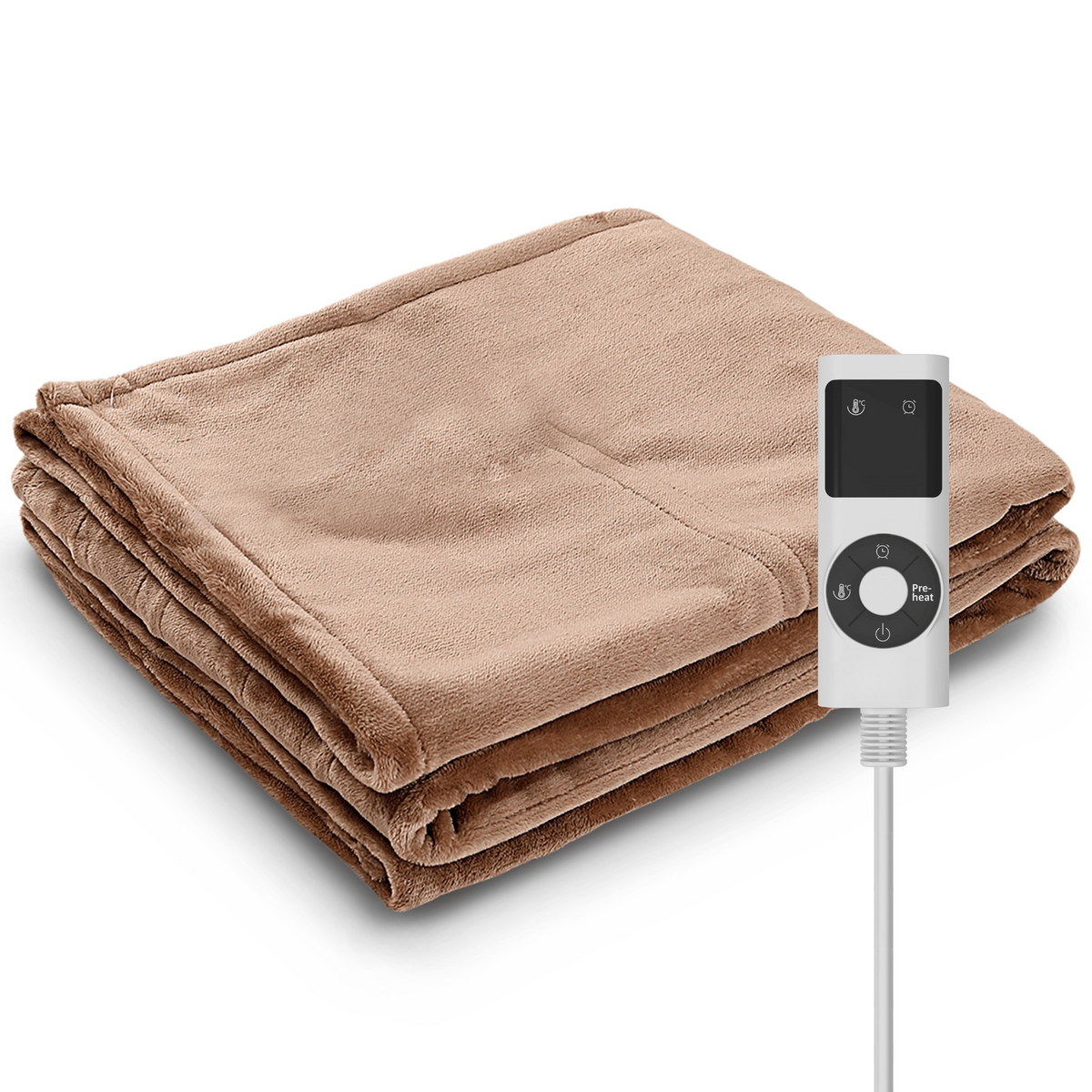 Teddora | Electric Teddy Fleece Heated Blanket, 9 Settings, Timer, Washable