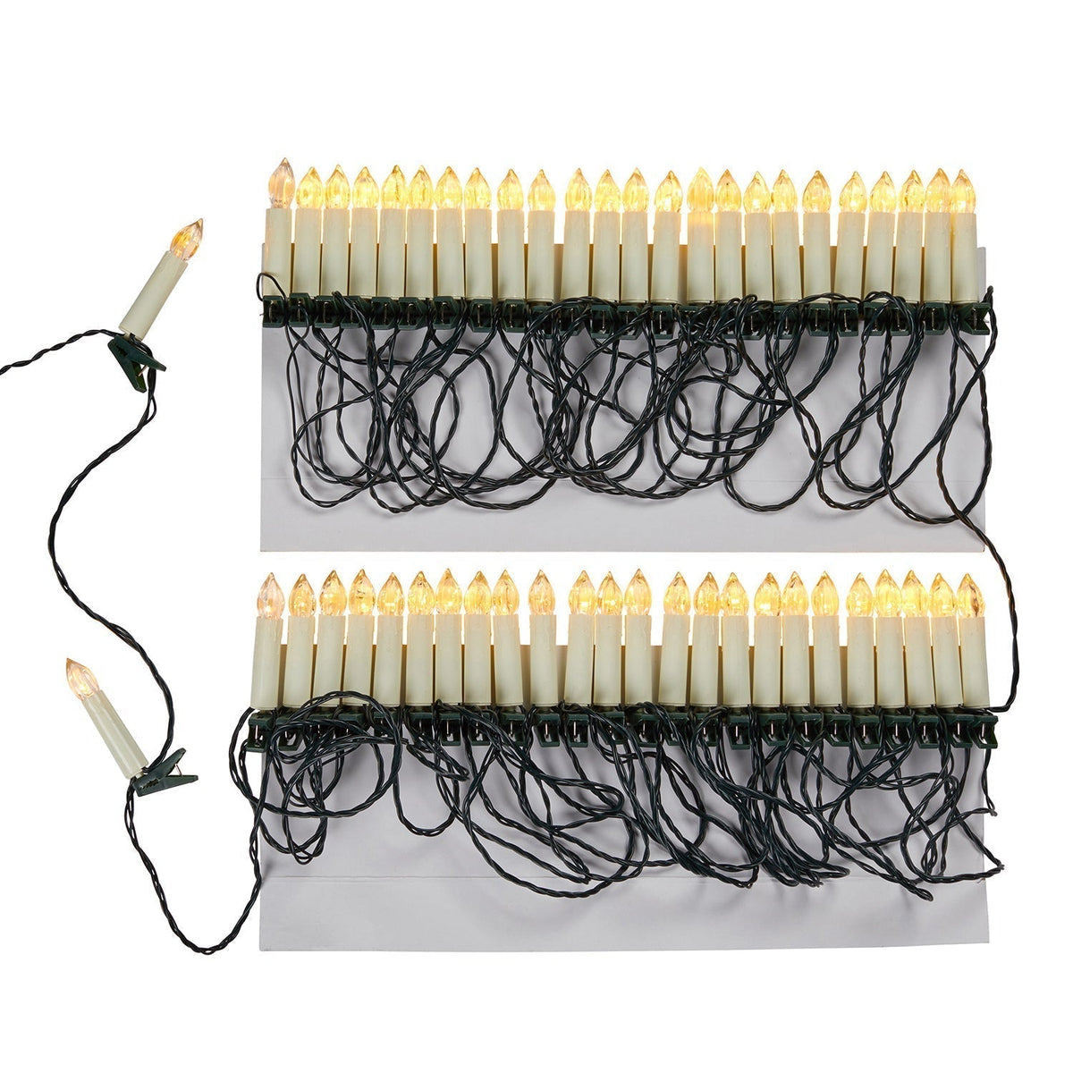 Clipora | LED Weihnachtsbaumkerzen mit Clips, 14,7 m für Bäume von 1,6 bis 1,8 m