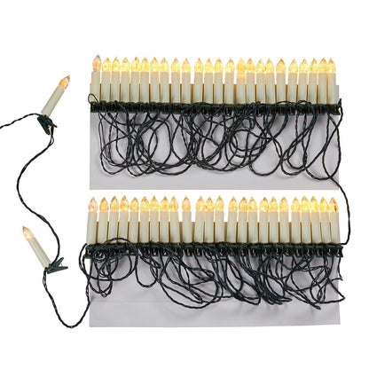 Clipora | LED Weihnachtsbaumkerzen mit Clips, 14,7 m für Bäume von 1,6 bis 1,8 m