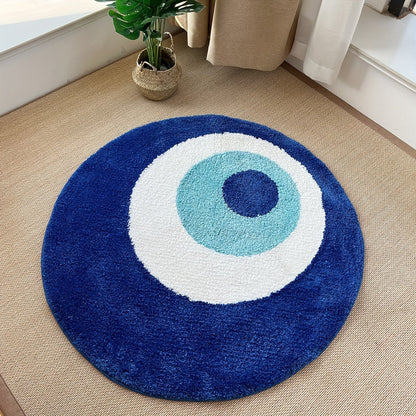 LunaWeave | Tappeto circolare con simbolo | Design spirituale, morbido e lavabile – Armonia stilosa per la tua casa