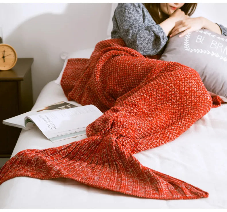 MermaidDream | Coperta avvolgente a forma di sirena per bambini in acrilico, in 3 misure