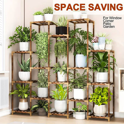 VerveVogue Porta piante | Grande scaffale per piante a 15 livelli per interno ed esterno