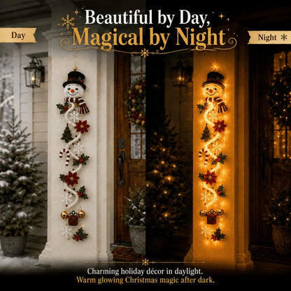 Merrilum | Decorazione natalizia luminosa da appendere alla porta, 120 cm, 6 motivi