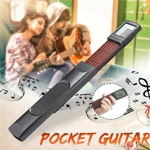 StrumMeister | Chitarra tascabile per esercitarsi con tabella degli accordi e metronomo
