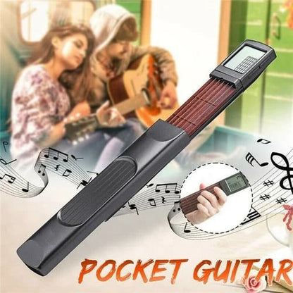 StrumMeister | Chitarra tascabile per esercitarsi con tabella degli accordi e metronomo