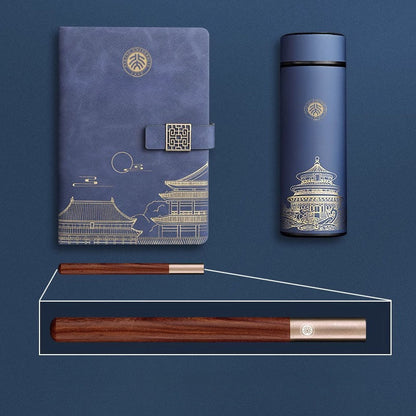 Palasto | Cadeaux de Noël pour collègues : carnet et stylo ou bouteille isotherme