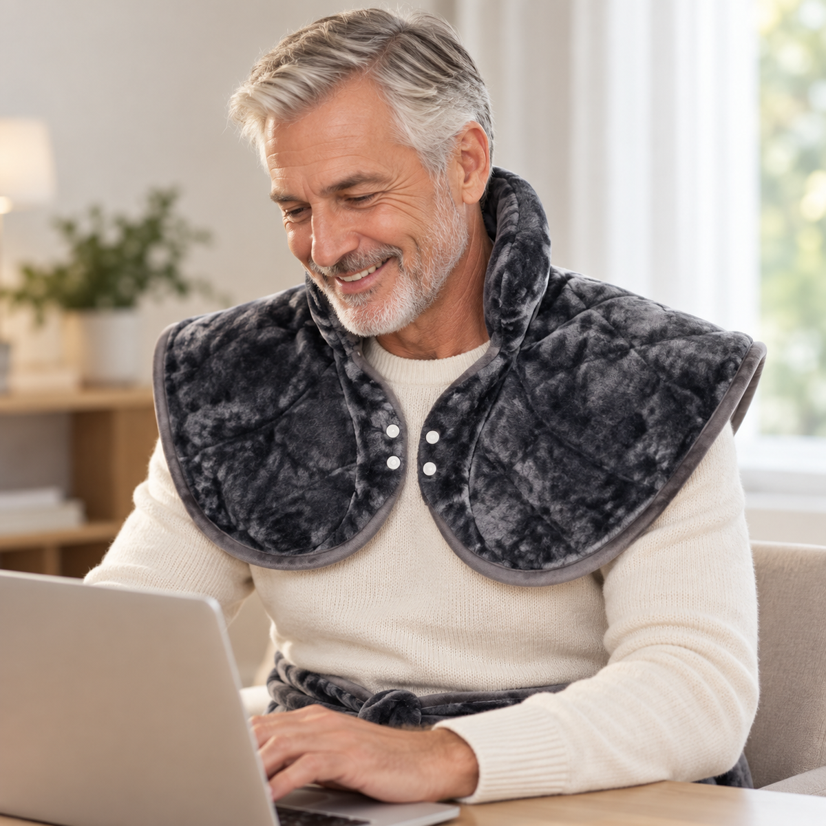 Dalilo | Electric Heating Pad for Back, Neck & Shoulders, 6 Heat Settings, Flannel