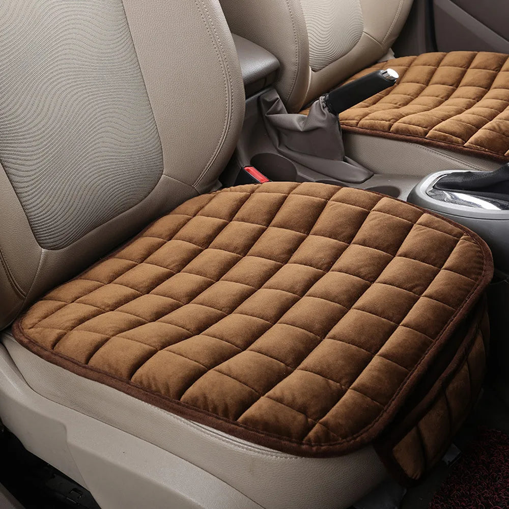 CozyDrive | Cuscino per sedile auto in morbido velluto, antiscivolo, 50 × 50 cm