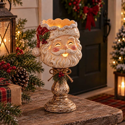 Renita | Kerzenhalter Weihnachten für LED-Teelicht in nostalgischer Antik-Optik