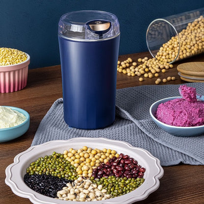 Mahlora | Molinillo eléctrico de cereales de 150 W con cuchillas de acero inoxidable y un solo toque