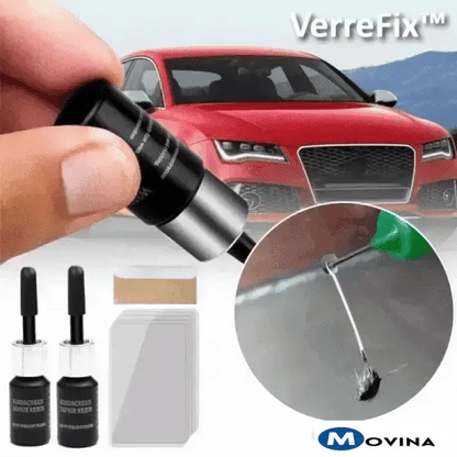 VerreFix | Kit de reparación para pequeños arañazos y grietas en el parabrisas, 2 x 30 ml