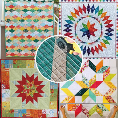 QuiltMate | Righello per patchwork fino a 6 strisce di tessuto, con tappetino da taglio
