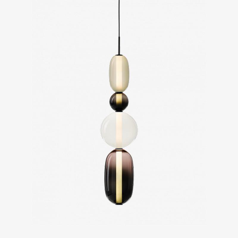 Lampada a sospensione elegante da designer – Vetro colorato moderno