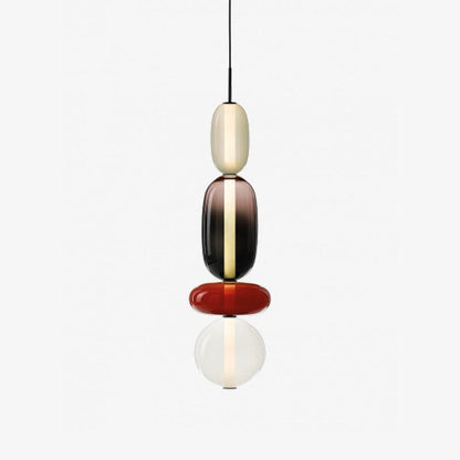 Lampada a sospensione elegante da designer – Vetro colorato moderno