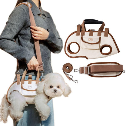 PawCarry | Dog Carrier Bag with Shoulder Strap, Breathable Mesh & Safety Leash