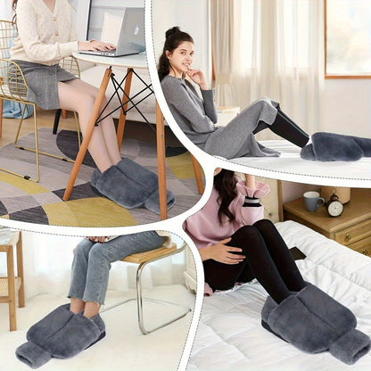 Pedova | Chauffe-pieds avec bouillotte de 2 litres et housse en peluche, pointure 36–42