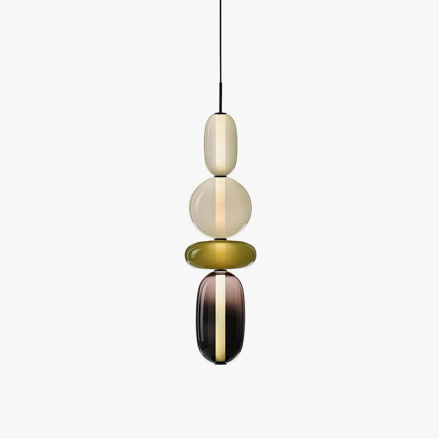 Lampada a sospensione elegante da designer – Vetro colorato moderno