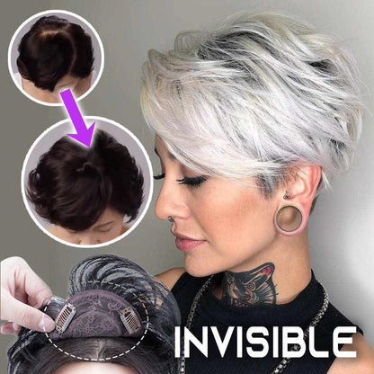 Toppina | Postizo con clip para la coronilla de cabello sintético, 22 cm