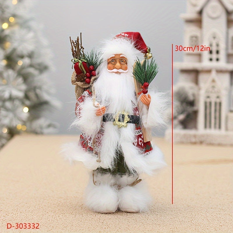 Frovano | Santa Claus figure, 30 cm, with plush details as Christmas decor