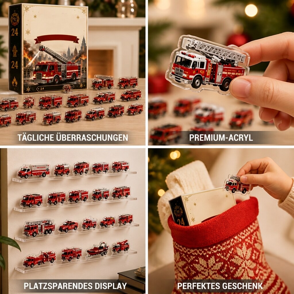 Feuerwehr Acryl Adventskalender 2026