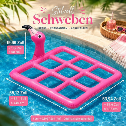 Bouée flamant rose avec jeu de Tic Tac Toe | Jeu gonflable pour piscine avec 10 balles pour l'été et la famille