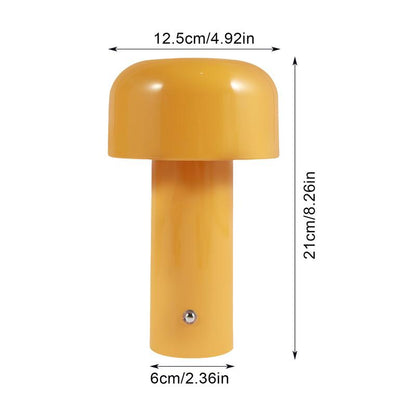 Lampada da tavolo a fungo LED | Ricaricabile e dimmerabile | Portatile | Alluminio