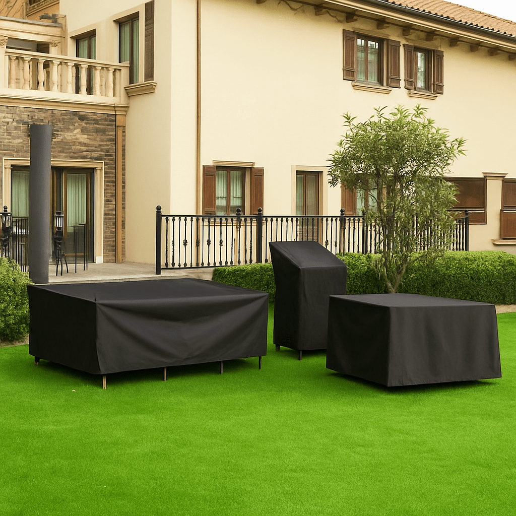 Tarpiva | Wasserdichte Abdeckhaube für Gartenmöbel aus Polyester, UV-beständig