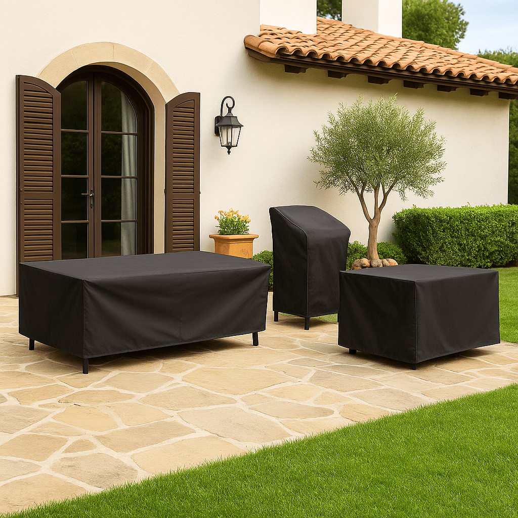 Tarpiva | Wasserdichte Abdeckhaube für Gartenmöbel aus Polyester, UV-beständig